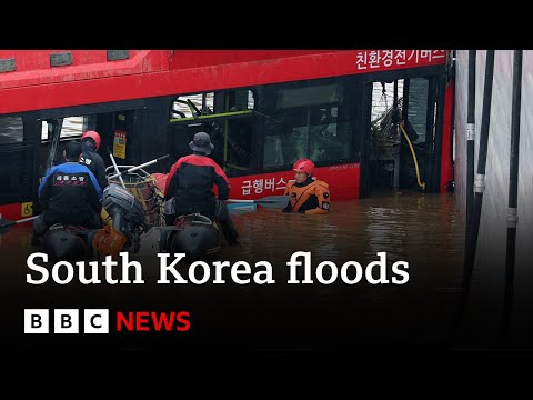 South Korea floods: Dozens die in flooded tunnel and landslides – BBC News