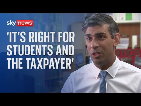 Rishi Sunak: University funding system must be fair to both taxpayer and student