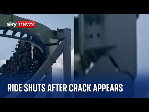 Rollercoaster shut after crack appears in steel support beam