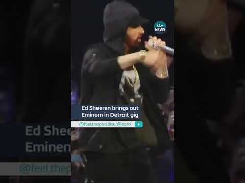 Ed Sheeran brings out Eminem during Detroit show #edsheeran #eminem #detroit #usa