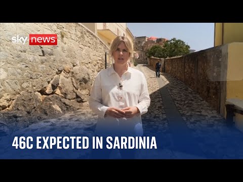 Europe heatwave: Sky News reports from Sardinia, where temperatures are expected to reach 46C