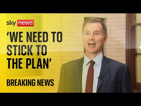 ‘We need to stick to the plan to halve inflation’, says Chancellor