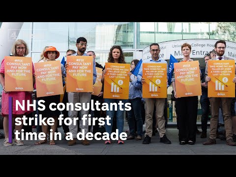 Strikes: Hospital consultants in England  strike for the first time in ten years.