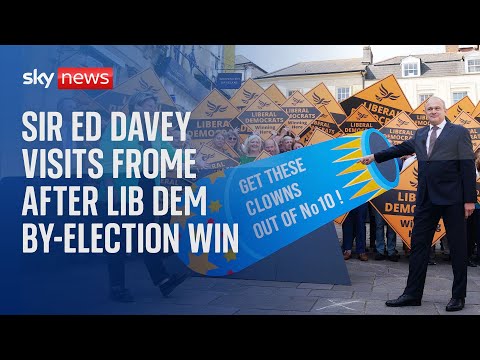 Sir Ed Davey visits Frome after Lib Dem victory in triple by-election