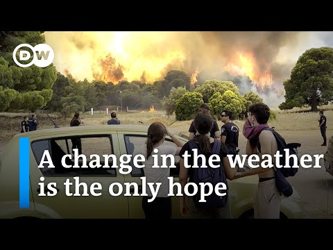 Greece: Firefighters can no longer bring wildfires under control | DW News