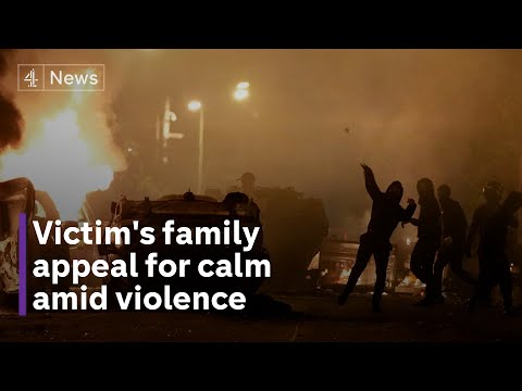 France protests: Crowds gather outside town halls urging calm after six nights of riots