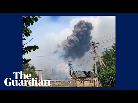 Smoke rises from ammunition depot in Crimea