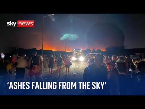 Rhodes Wildfires: British tourist recalls ‘terrifying’ escape from flames at night
