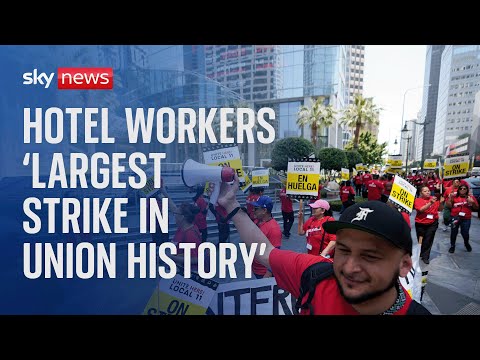 LA hotel workers strike, demanding higher pay and better benefits