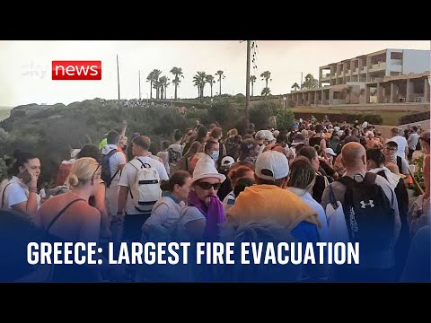 Rhodes Wildfires: Greece’s largest ever evacuation from blaze