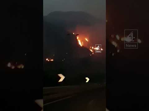 Driving through wildfires in Palermo