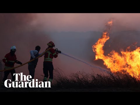 Firefighters tackle huge wildfire in national park near Lisbon
