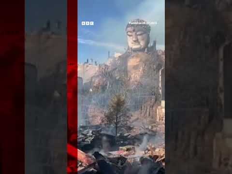The statue was built in 1998 to replace one that dated back to 425AD. #China #Shorts #BBCNews