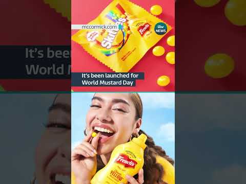 Would you try mustard skittles? #itvnews #mustard #skittles