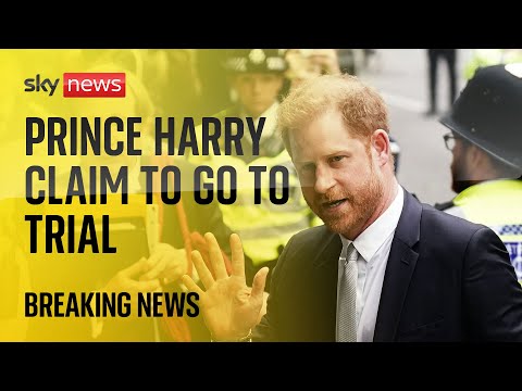 Prince Harry to take part of damages claim against The Sun publisher to trial