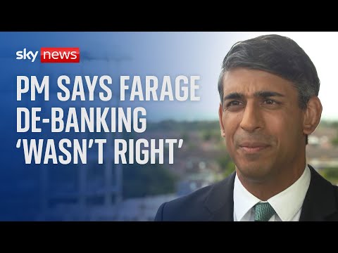 ‘Not right’ to deprive people of bank accounts because of their views – Sunak