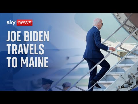 Watch live: Joe Biden travels to Brunswick, Maine