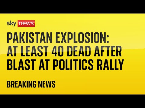 Pakistan explosion: At least 40 dead in blast at political rally in northwest province – reports