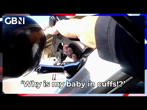 Shocking moment US police pull gun on dad IN ERROR as family cry in fear for their lives
