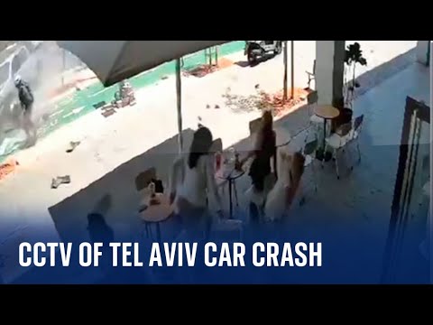 Israel-Palestinian violence: CCTV shows ‘car-ramming and stabbing’ attack in Tel Aviv