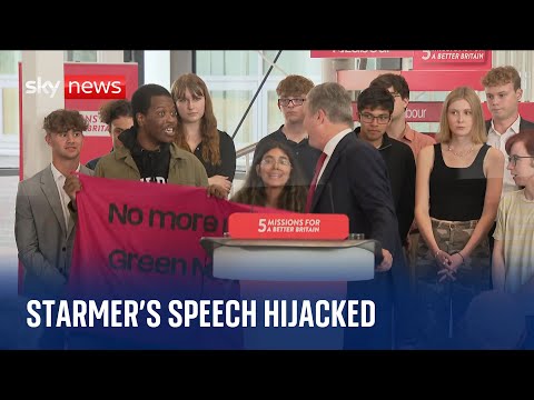 BREAKING: Climate protesters hijack Starmer speech