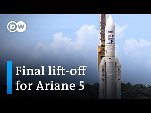 Europe’s Ariane 5 rocket lifts off for its final flight | DW News