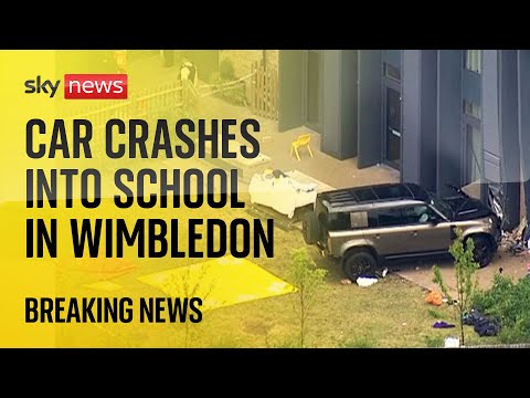 Land Rover crashes into private school near Wimbledon tennis tournament