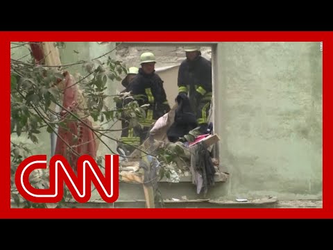 See aftermath of airstrike on Lviv building