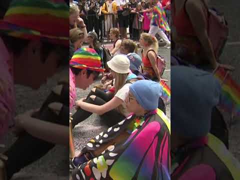 London Pride: Just Stop Oil protesters try to block parade