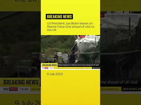 Joe Biden leaves on Marine One ahead of UK visit