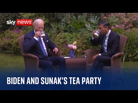 Biden and Sunak sip tea whilst discussing ‘rock solid’ US-UK relationship