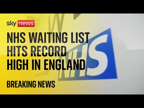 NHS data: Waiting list hits record high of 7.6 million in England