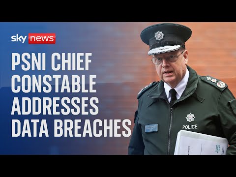 PSNI Chief Constable Simon Byrne holds news conference after ‘critical’ data breaches