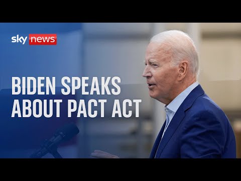 Watch live: US President Biden delivers remarks on the anniversary of the PACT Act