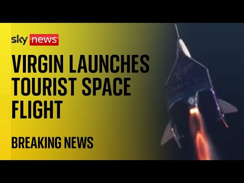 Virgin Galactic: First space tourists experience microgravity