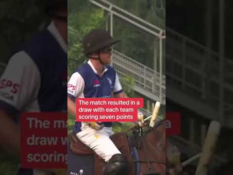 Prince Harry attends charity polo match
