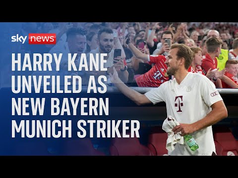 Harry Kane officially unveiled by Bayern Munich