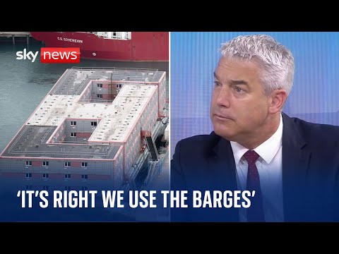 Bibby Stockholm: ‘It’s right we use the barges,’ says health secretary