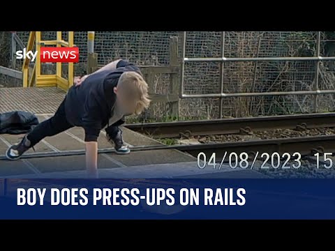Off the rails: One-armed teen press-ups, dog selfies and children playing on the tracks