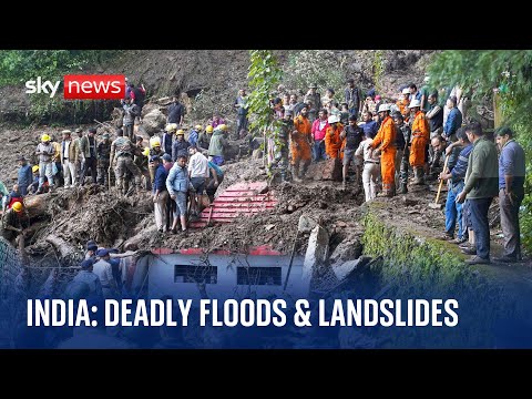 India Monsoon: Heavy rain triggers floods and landslides in Himalayas