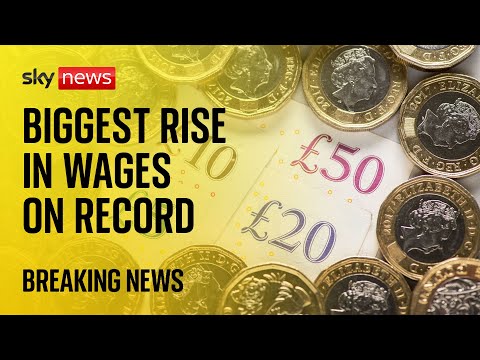 UK basic wage growth hits record high of 7.8%, almost on par with inflation