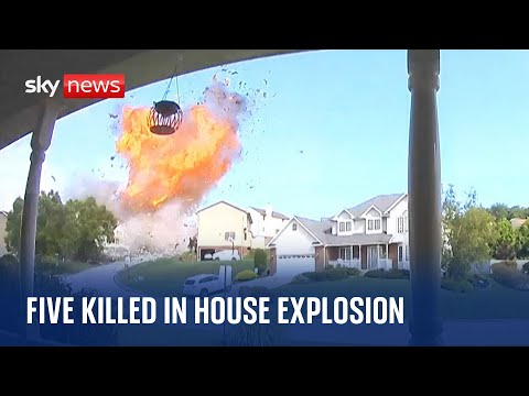 CCTV captures moment of deadly house explosion in US