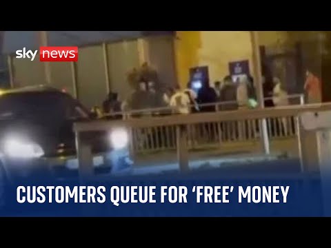 Bank customers queue for ‘free money’ at cash machines in Ireland