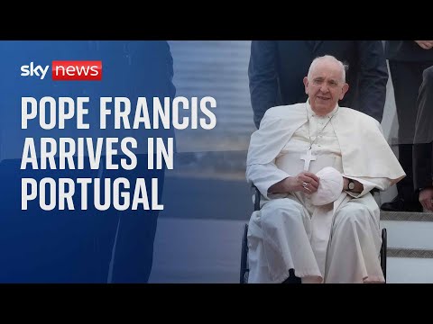 Pope Francis arrives in Portugal ahead of five-day visit