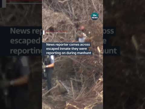 Escaped inmate caught after walking past news reporter while they were reporting on him #baltimore