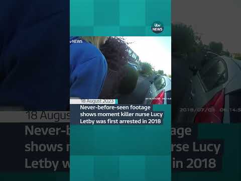 Never-before-seen footage shows moment killer nurse Lucy Letby was first arrested in 2018 #itvnews