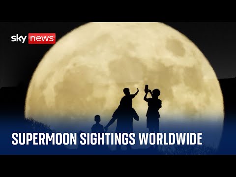 Supermoon: Sightings around the world – from Brazil and Chile to Greece and Bosnia