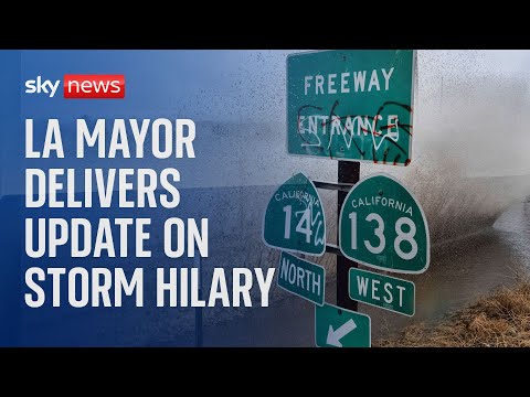 LA mayor delivers update on Storm Hilary