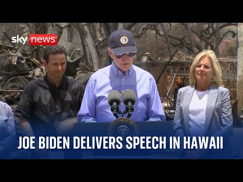 Watch live: Joe Biden delivers speech in Hawaii after deadly wildfires