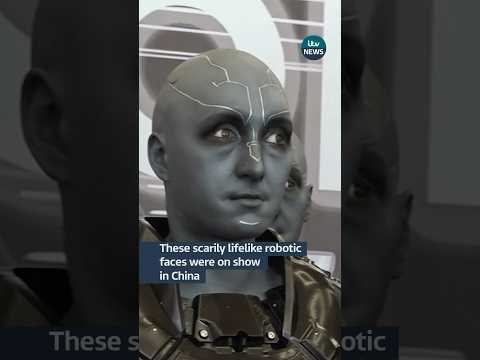 Lifelike robotic faces on show in China #itvnews #robot #tech